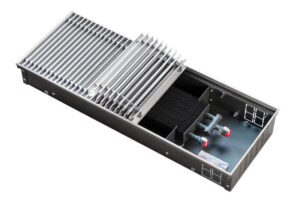 Внутрипольный конвектор Techno Power KVZ 300.105.2000 без вентилятора, решетка серебро